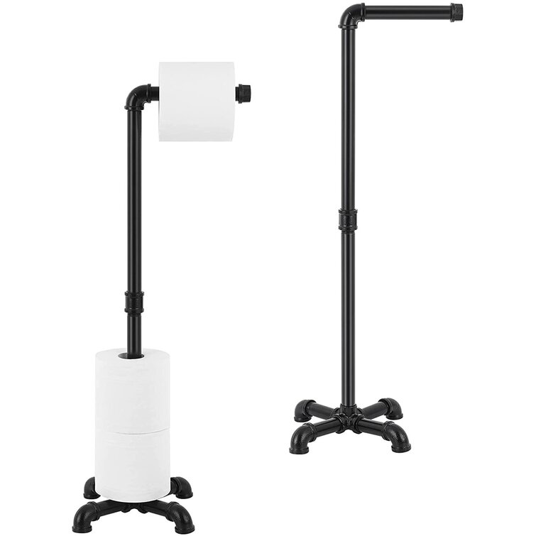 Industrial Pipe Standing Toilet Paper Holder 