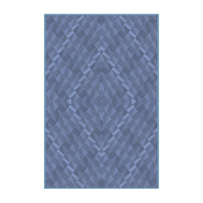 Tapis géométrique bleu clair