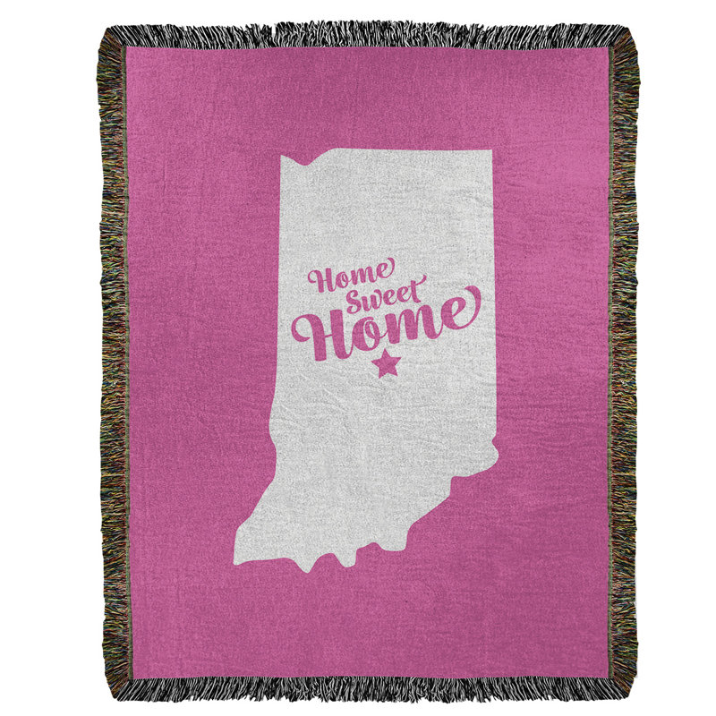 Jeté en coton tissé indianapolis doux, l 37 po x L 52 po, Rose