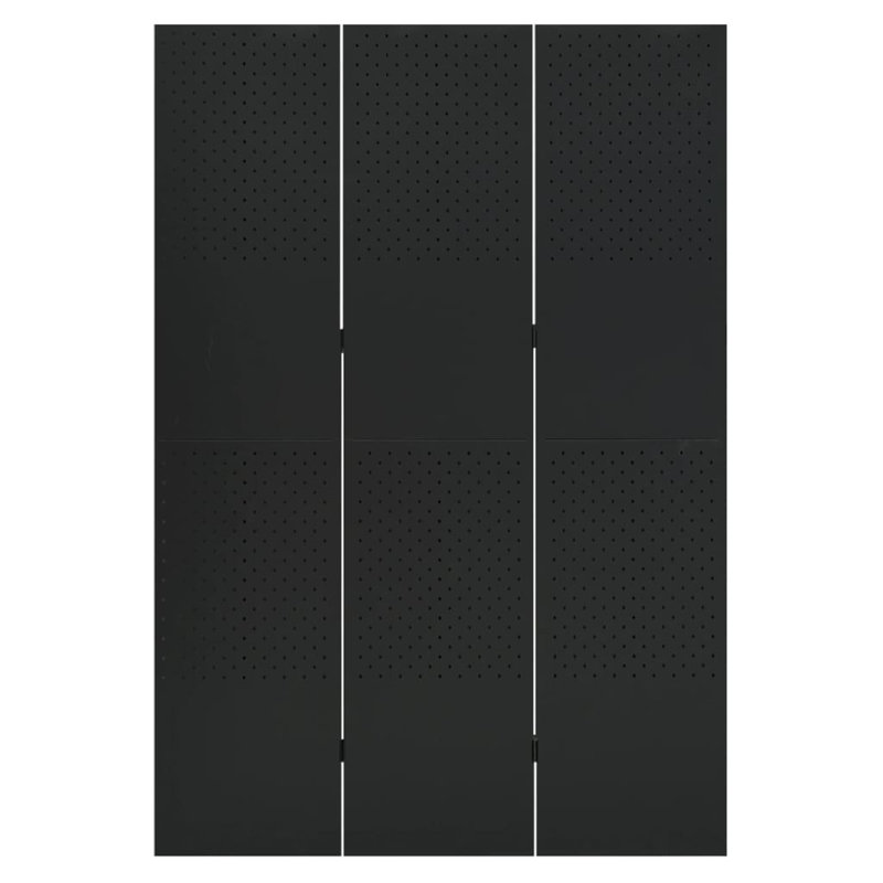 Paravent autoportant pour séparateur de pièce VidaXL, Noir, 3