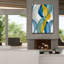  «Horizontal Bands 2» par Alonzo Saunders, art mural sur toile, 40 po x 54 po