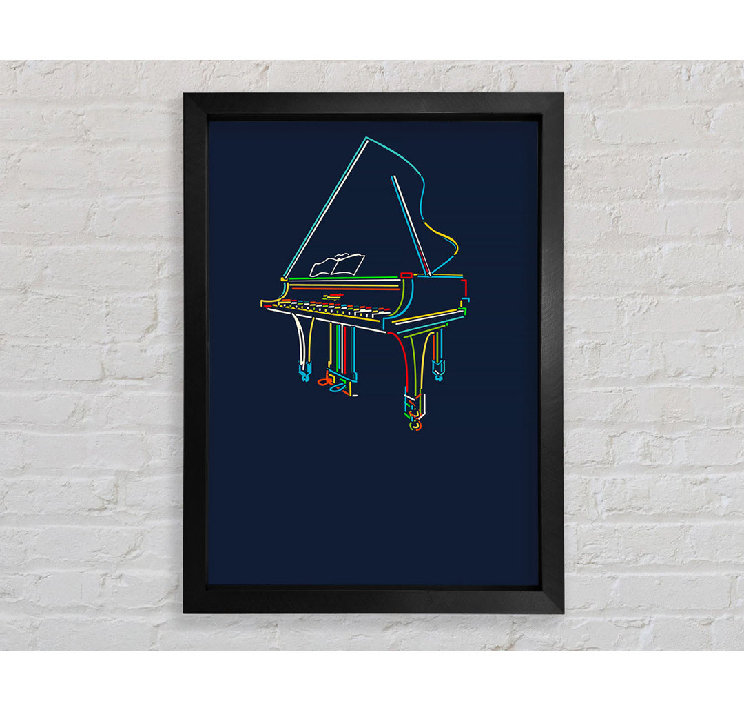 Rainbow Piano - Einzelner Bilderrahmen Kunstdrucke