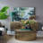 14x14x27" Leather Table Lamp