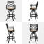 Tabouret de bar pivotant en aluminium 30 po avec coussin Sunbrella Cattie-1992277322