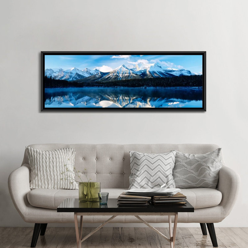 « Lac Herbert, Parc national de Banff, Alberta, Canada », reproduction de photo sur toile, H 24 po x l 72 po x P 1,5 po