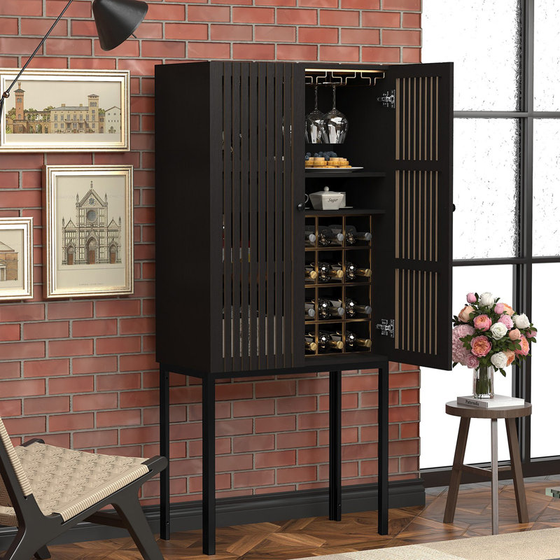 Armoire à vin haute, Noir