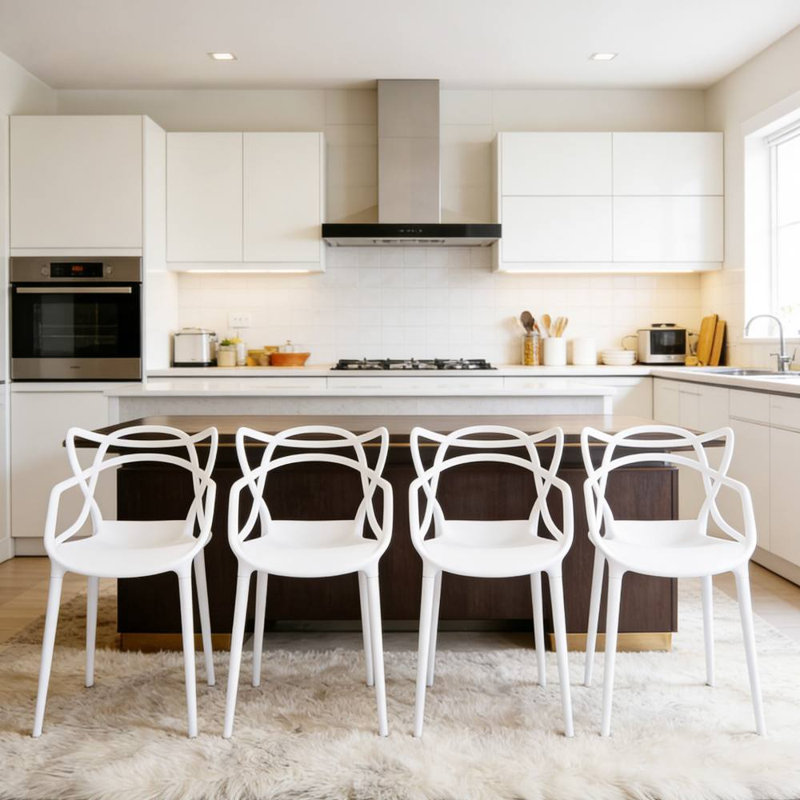 5 Pieces Dining Set (White)