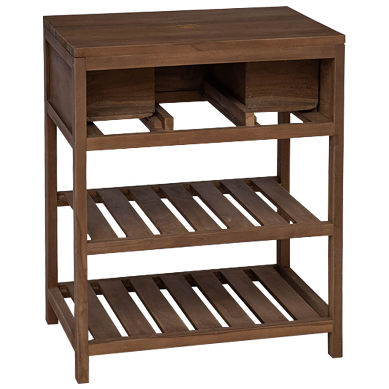 Solid Wood Bathroom Cabinet, 75cm H x 60cm W x 45cm D