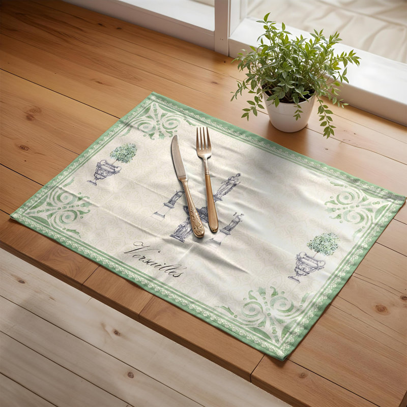 Ensemble de 2 napperons 100% coton lavable Maison d 'Hermine