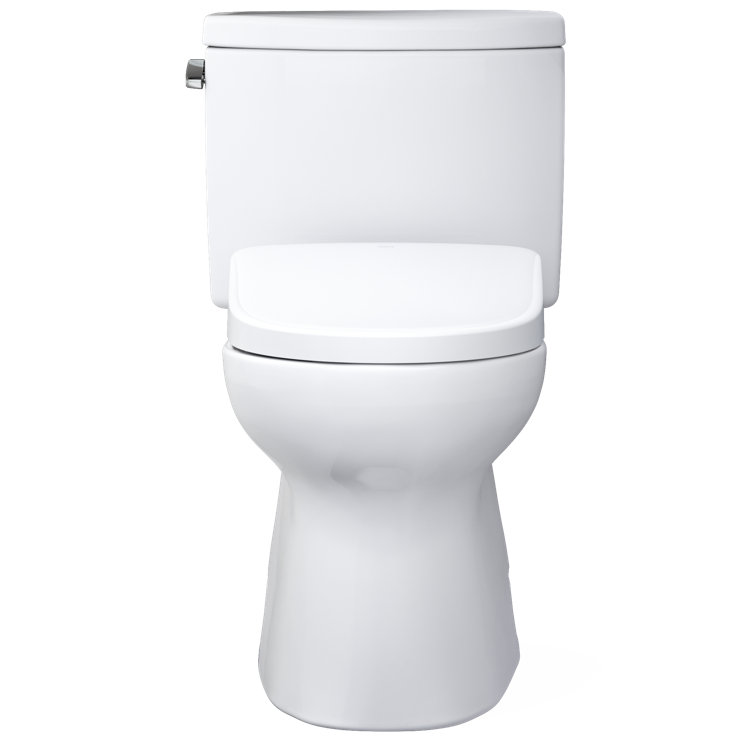 Vespin® II 1.28 GPF Elongated Floor Mounted Two-Piece Toilet (S7A Bidet Seat Included) with Auto Flush