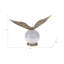 Statue décorative de papillon avec base en forme d'orbe - Figurine de sculpture, objets de salon - 8 po, or
