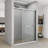 56 to 60 in. W x 76 in. H Sliding Semi Frameless Shower Door in Brushed Nickel with Clear Glass-83414032