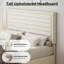 Ensemble de lit plateforme en velours avec 2 tables de chevet Farmhouse-1843481526-1843481525