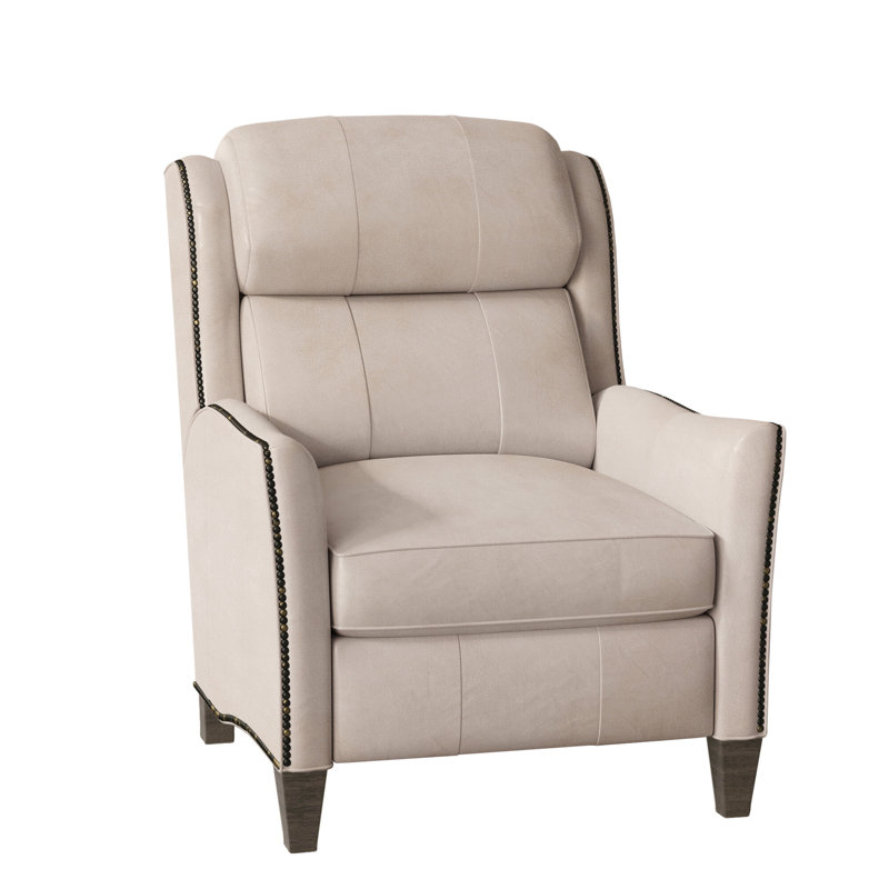 Lancaster Recliner, Rio Mineral Genuine Leather, Cobblestone, Power