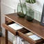Console rectangulaire en bois massif de couleur noyer noir-1609191922
