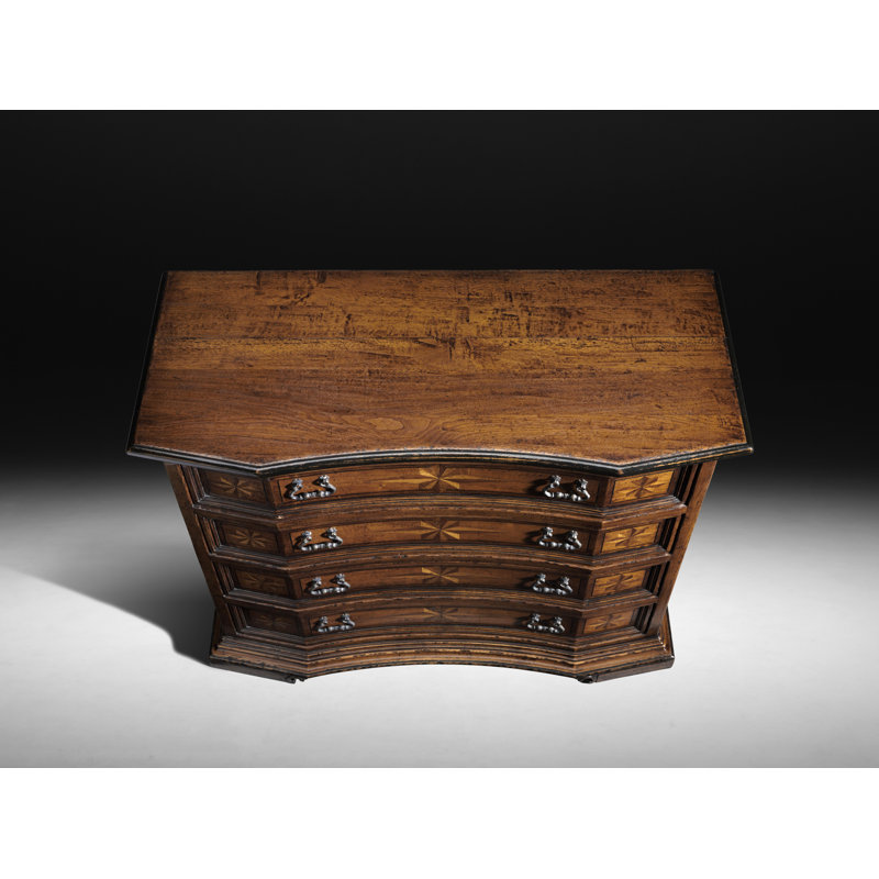 Commode 4 tiroirs en bois massif l 55 po