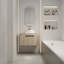 Base de meuble-lavabo simple 29,53 po fixée au mur seulement