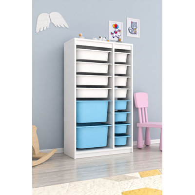 Armoire polyvalente moderne | 100% panneau de particules enduit de mélamine, épaisseur: 0,7 pouce | Comprend de nombreuses tablettes, des pieds en plastique et une conception murale | Parfait pour le bureau à domicile, le salon ou les solutions de rang