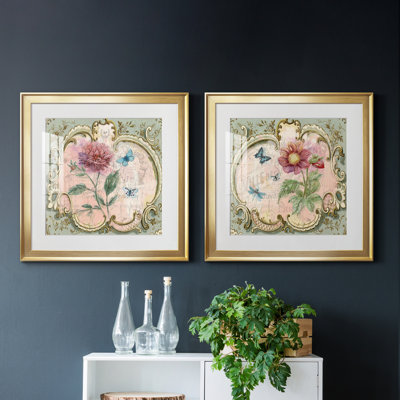 " Classical Flower I " 2 - Pieces