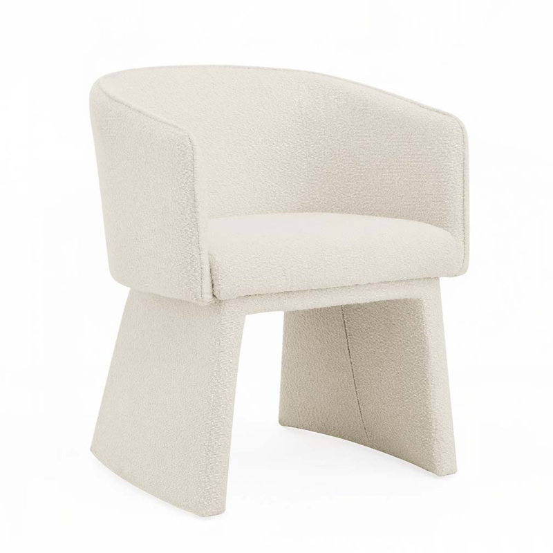 Tallu Upholstered Accent Chair, Beige Fabric