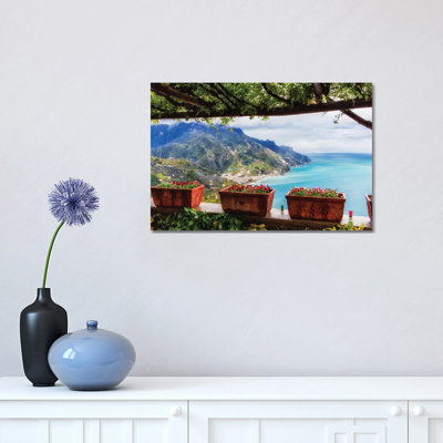 «Scenic View From Under a Trellis, Ravello, Amalfi Coast, Campania, Italy» par George Oze - photographie sur toile tendue