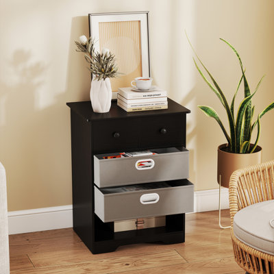 58cm W Manufactured Wood Bedside Table