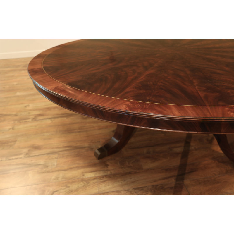 Round Mahogany Wood Dining Table
