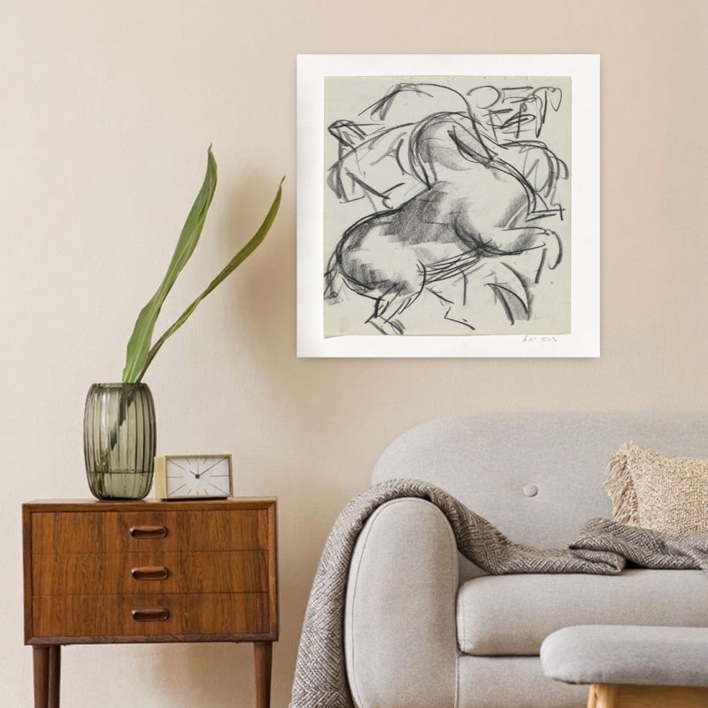 Art contemporain Art cheval contemporain, H 24 po x l 24 po