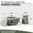 Steel Propane Fire Bowl Outdoor Round Propane Fire Pit with Tank Holder