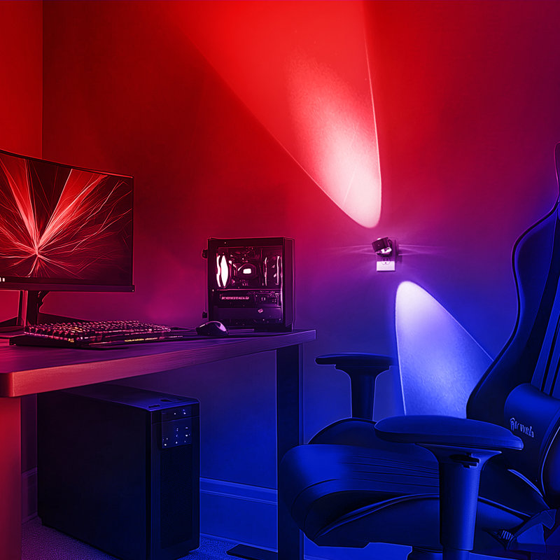 LED Night Lights, Amber & RGB, Short Lens, Dimmable, Rotatable Plug, Light Sensor