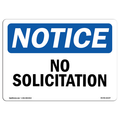 No Solicitation Aluminum Sign 18 x 24