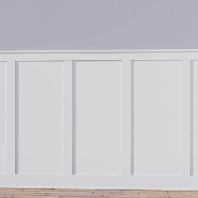 Deluxe White PVC Adjustable Wall Paneling Kit, 96" Length