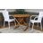 Heilig Meranti Solid Wood 2-Person Bistro Table with Teak Oil Finish
