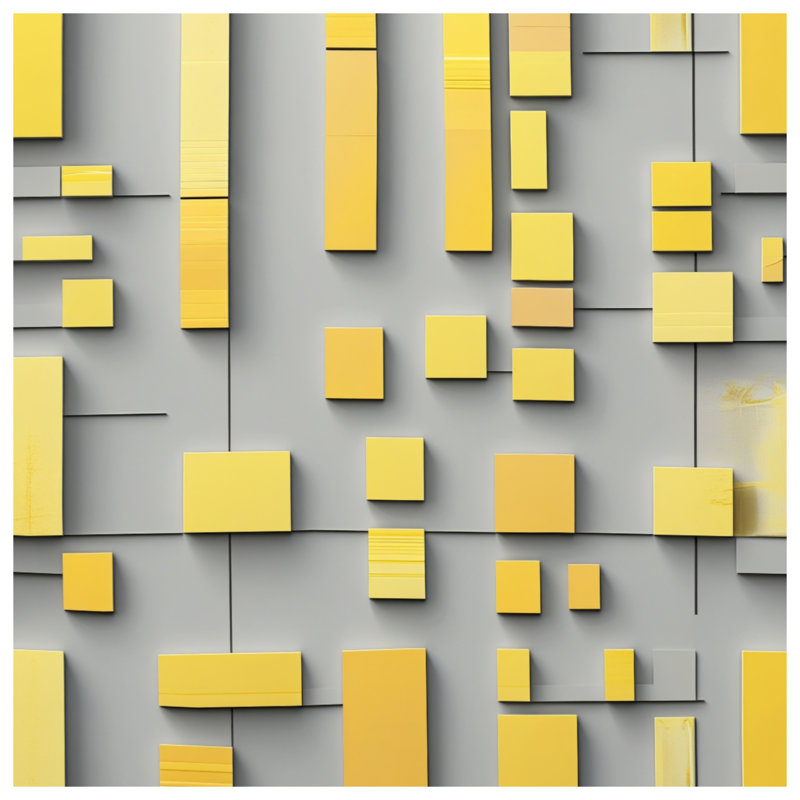 Housses de couette à blocs jaunes et gris, King