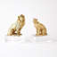 Lioness Sculpture-Brass/Crystal