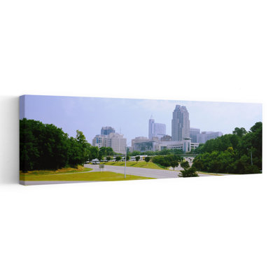 Street Scene With Buildings In A City, Raleigh, Wake County, North Carolina, Usa Abstract Contemporary Architecture City Wall Art