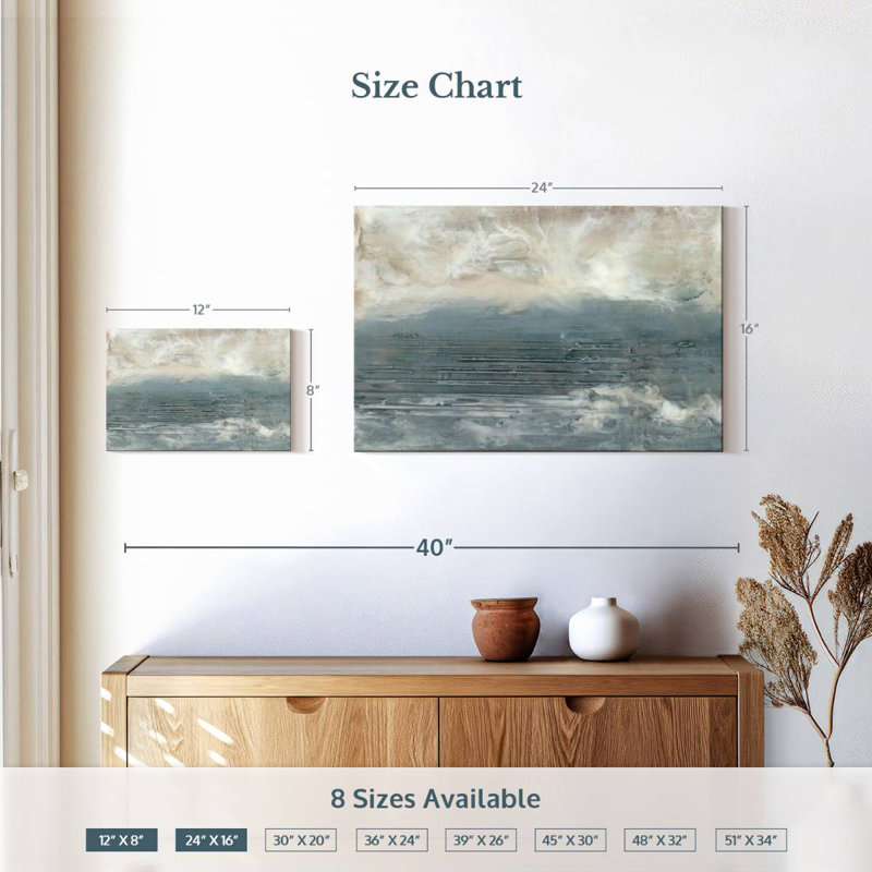 Avery Pale Blue I, 16" H x 24" W