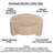 Joana Coffee Table, 35 Inch Round Drum Shape With 3 Legs, Sandblasted Natural Brown Mango Wood