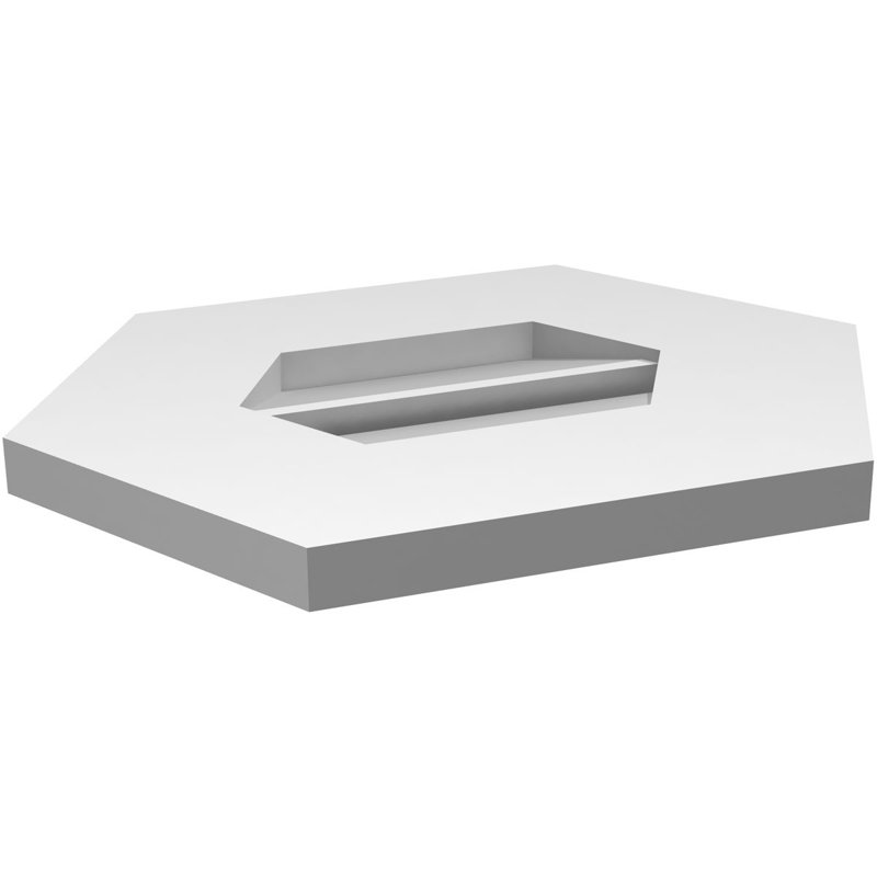 Évent horizontal fonctionnel à pignon en uréthane à surface horizontale Signature, H 12 po x l 16 po x P 1 po