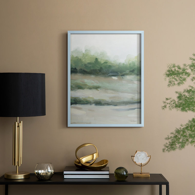 «Faded Morning II», reproduction encadrée - bois massif, H 11 po x l 9 po, Bleu