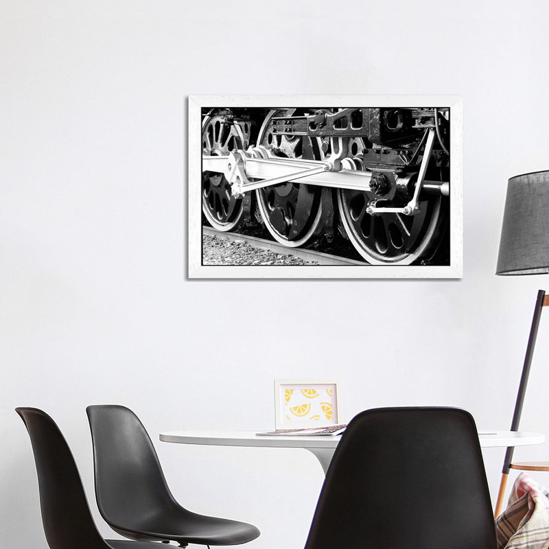 Antique Train - Floater Frame Print on Canvas, 101.6 cm H x 66.04 cm W, White Framed