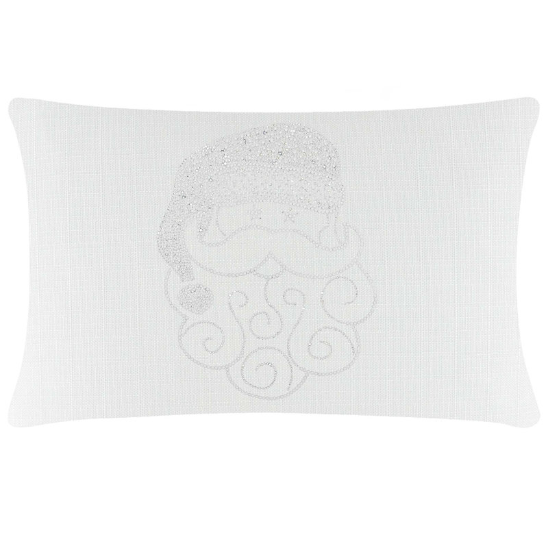 Coussin Sparkles Home Conception de Noël des Fêtes | Insertion de plumes | Lavable à la machine, Blanc