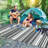 9' x 12' Outdoor Area Rug, 320 GSM Woven Polypropylene, Reversible Waterproof UV-Resistant Design, Foldable for Patio, Balcony, RV and Picnic Use-948119200-948119260