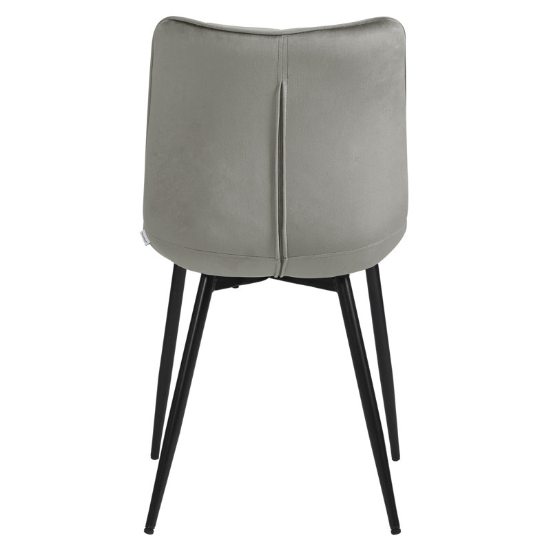 Chattooga 46.5cm H Velvet Upholstered Side Chair, 2, Taupe Leather