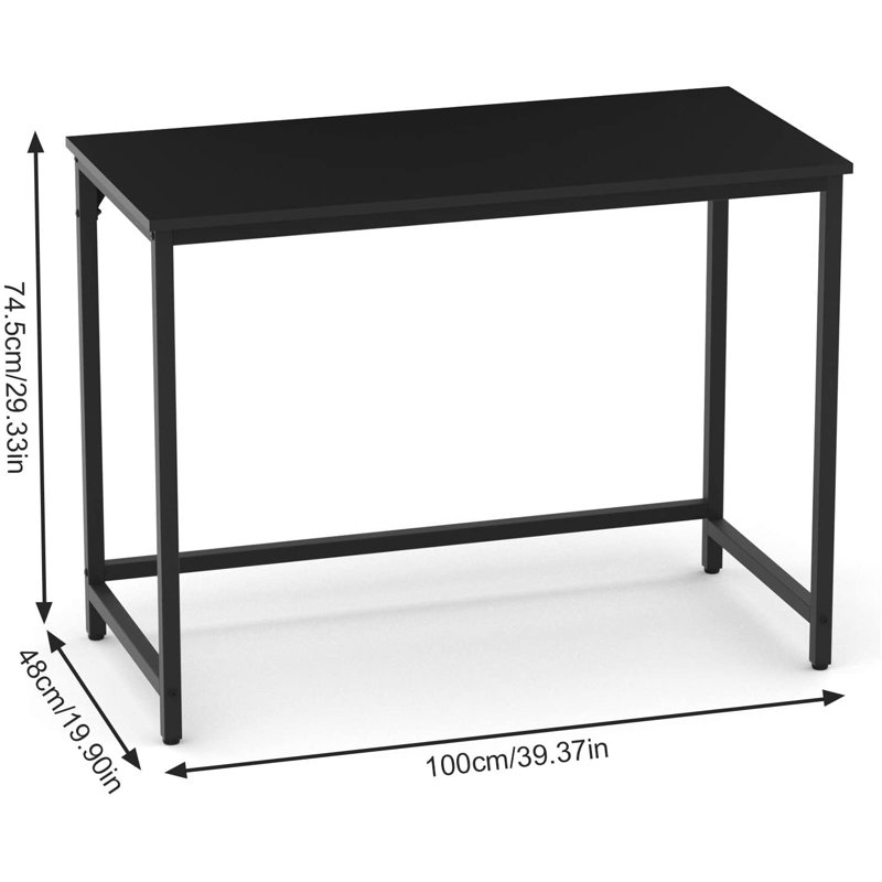 Demontalvo Metal Base Computer Desks, Black
