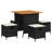 5 Piece Patio Dining Set With Cushions Poly Rattan-725334629-725334628