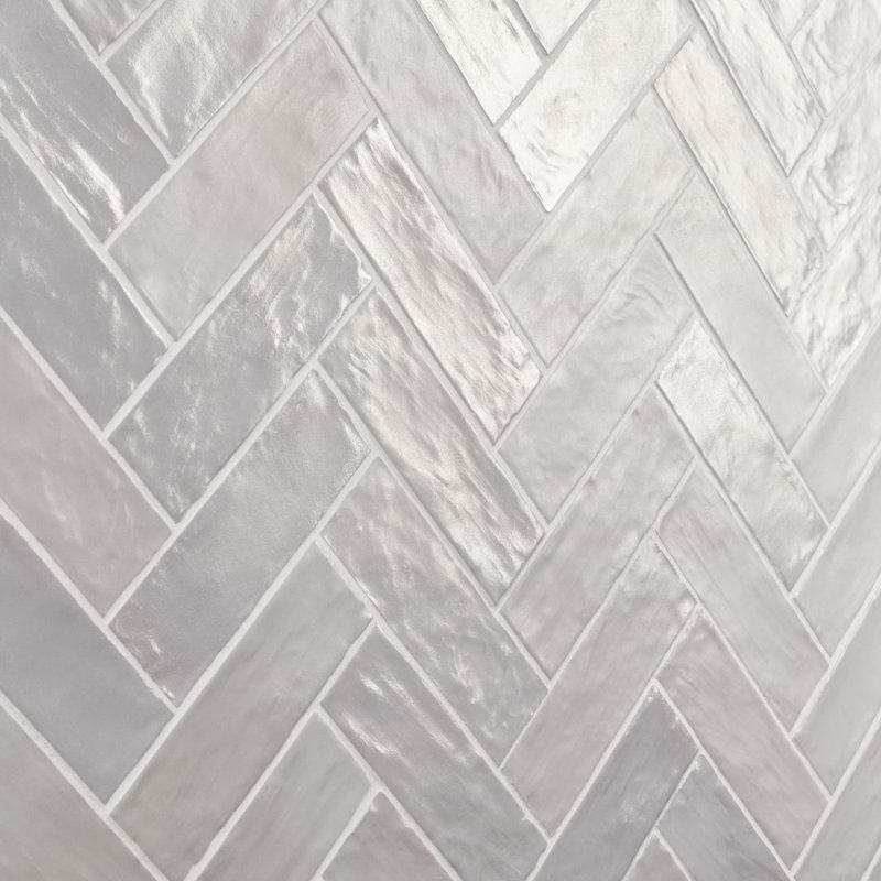 Montauk 2x8 Mixed Finish Ceramic Tile, Fog Gray