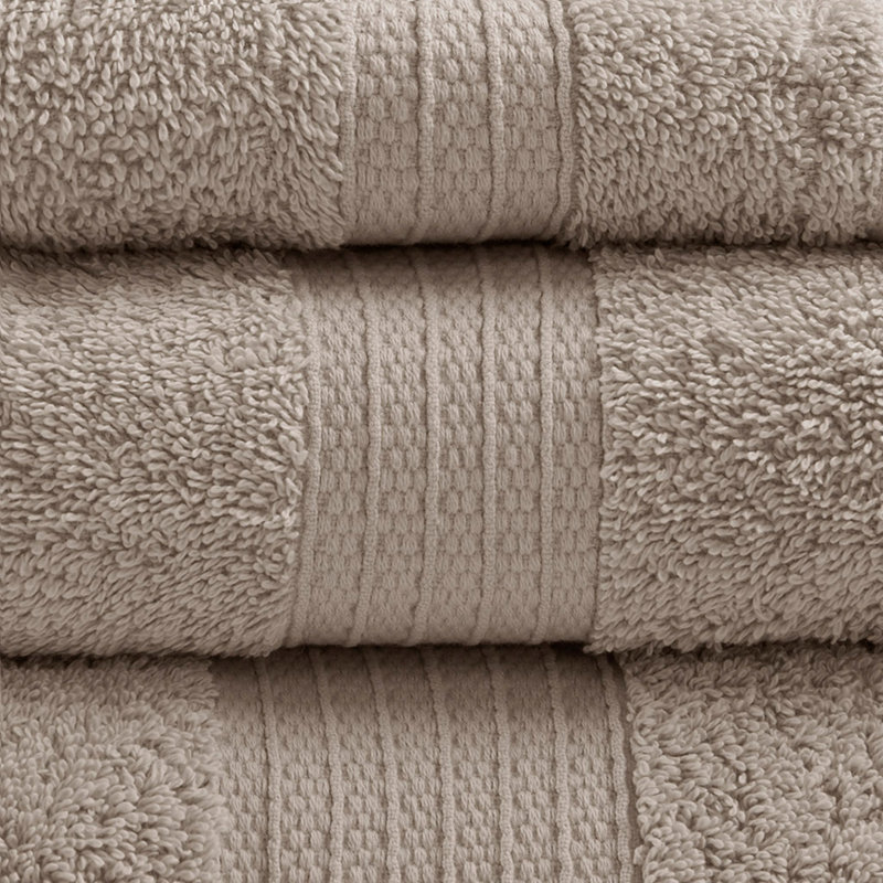 6 Piece Organic Cotton Towel Set, Tan