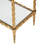Zanilah Metal Twisted Rope Inspired 1 Shelf Gold Console Table with Mirrored Top and Shelf