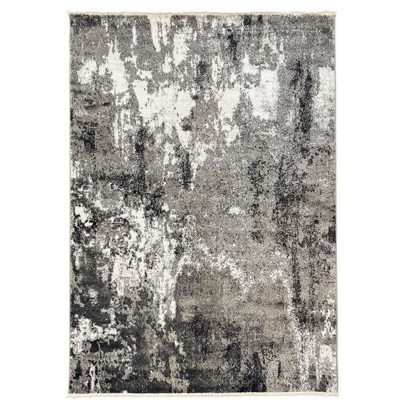 Tapis moderne à franges Modern, Rectangle 8 pi 4 po x 8 pi 4 po